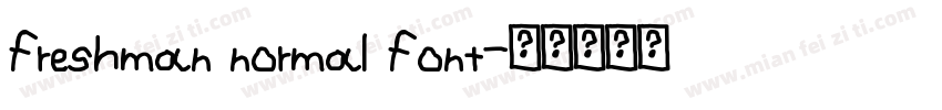 freshman normal font字体转换